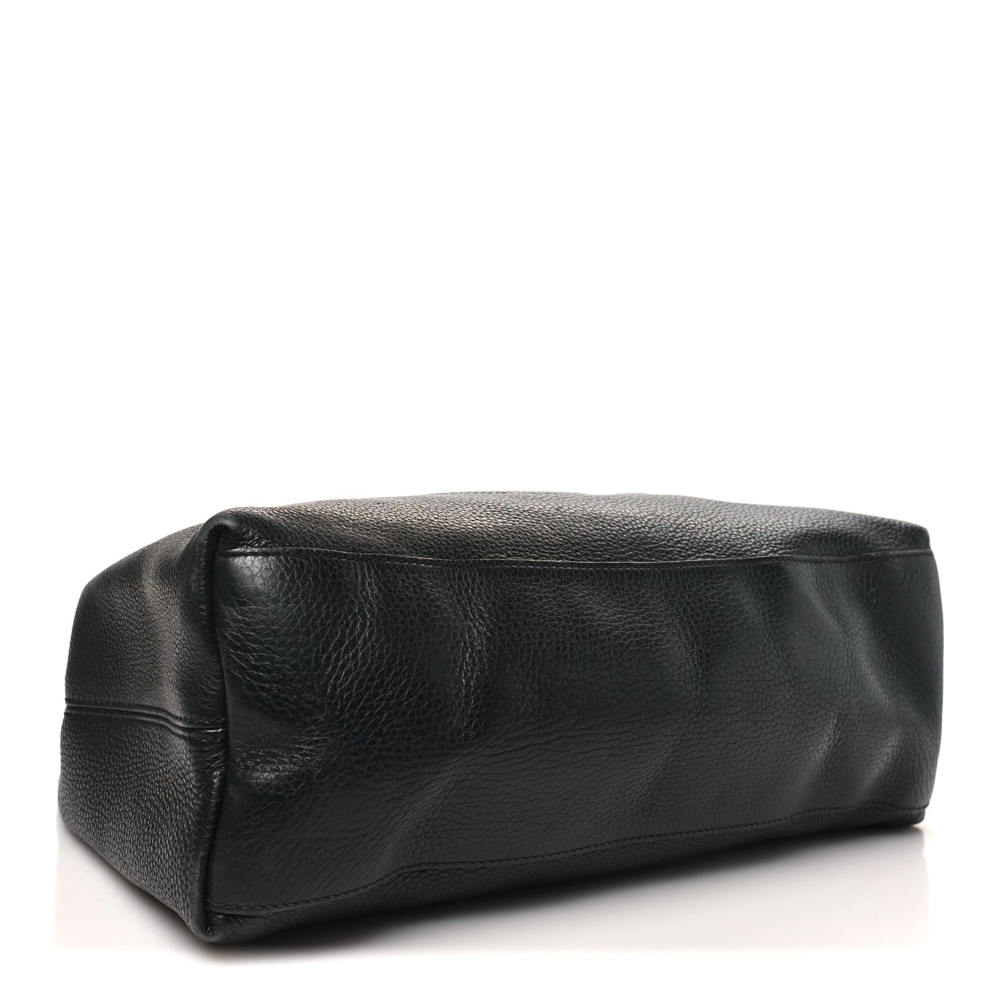 Pebbled Calfskin Medium Soho Chain Shoulder Bag Black