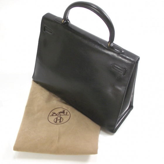 Box Leather Kelly 35 Black