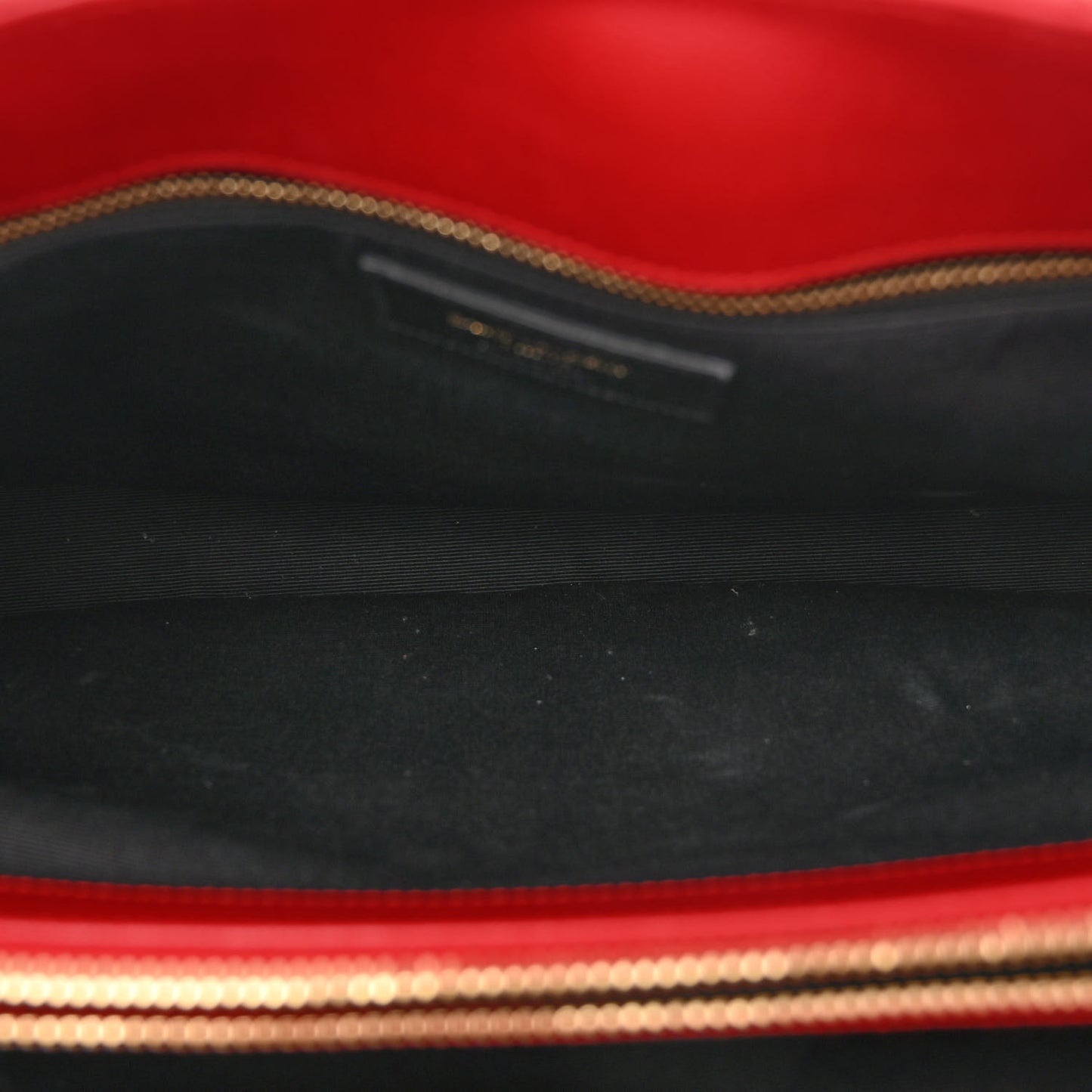 Grain De Poudre Matelasse Chevron Monogram Shopping Bag Red