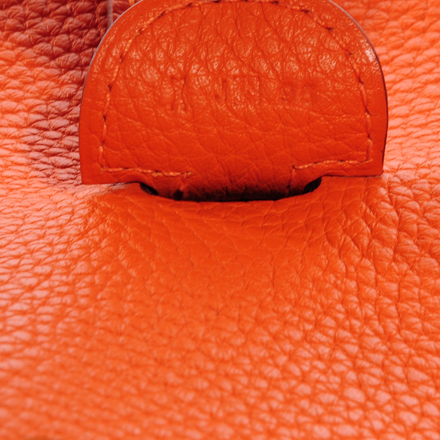 Hermes Taurillon Clemence Evelyne III GM Orange 7 of 7