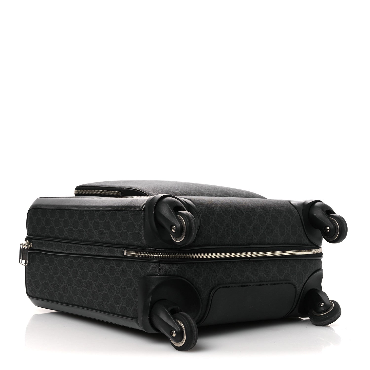 Gucci GG Supreme Monogram Four Wheel Suitcase Black Grey 1922923