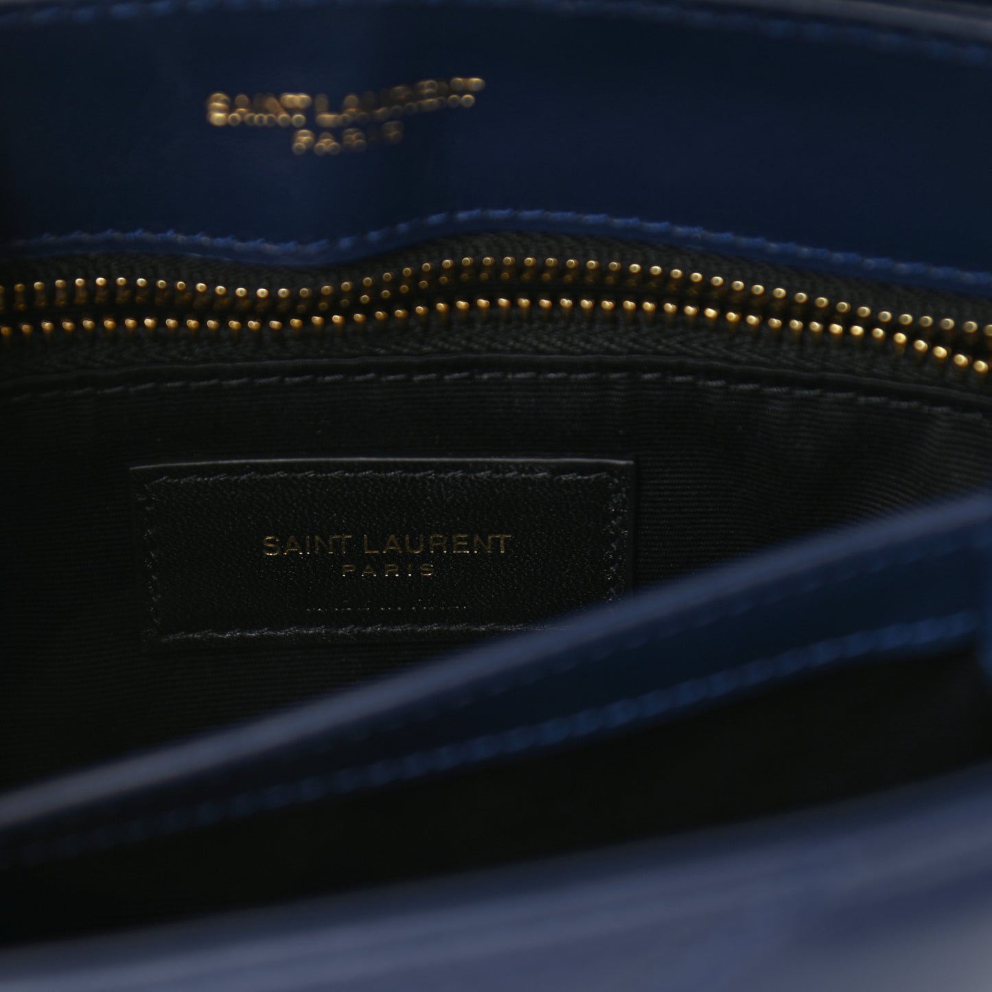 Calfskin Y Quilted Monogram Toy Loulou Crossbody Bag Blue Charron
