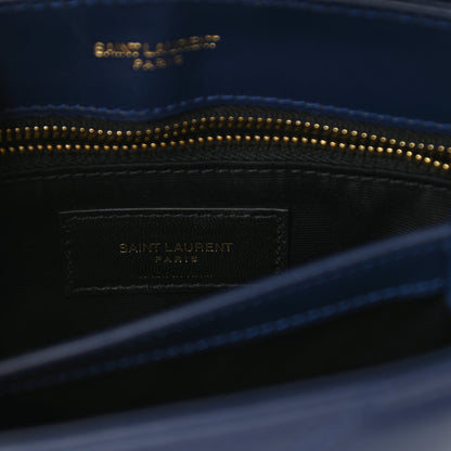 Saint Laurent Calfskin Y Quilted Monogram Toy Loulou Crossbody Bag Blue Charron 6 of 9