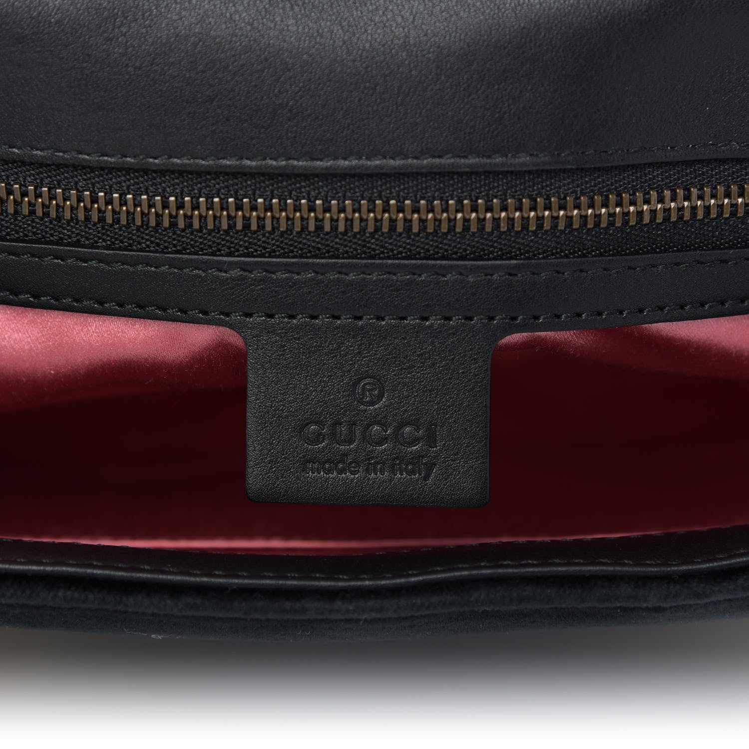 Gucci Velvet Matelasse Loved Embroidered Medium GG Marmont Shoulder Bag Black 8 of 9