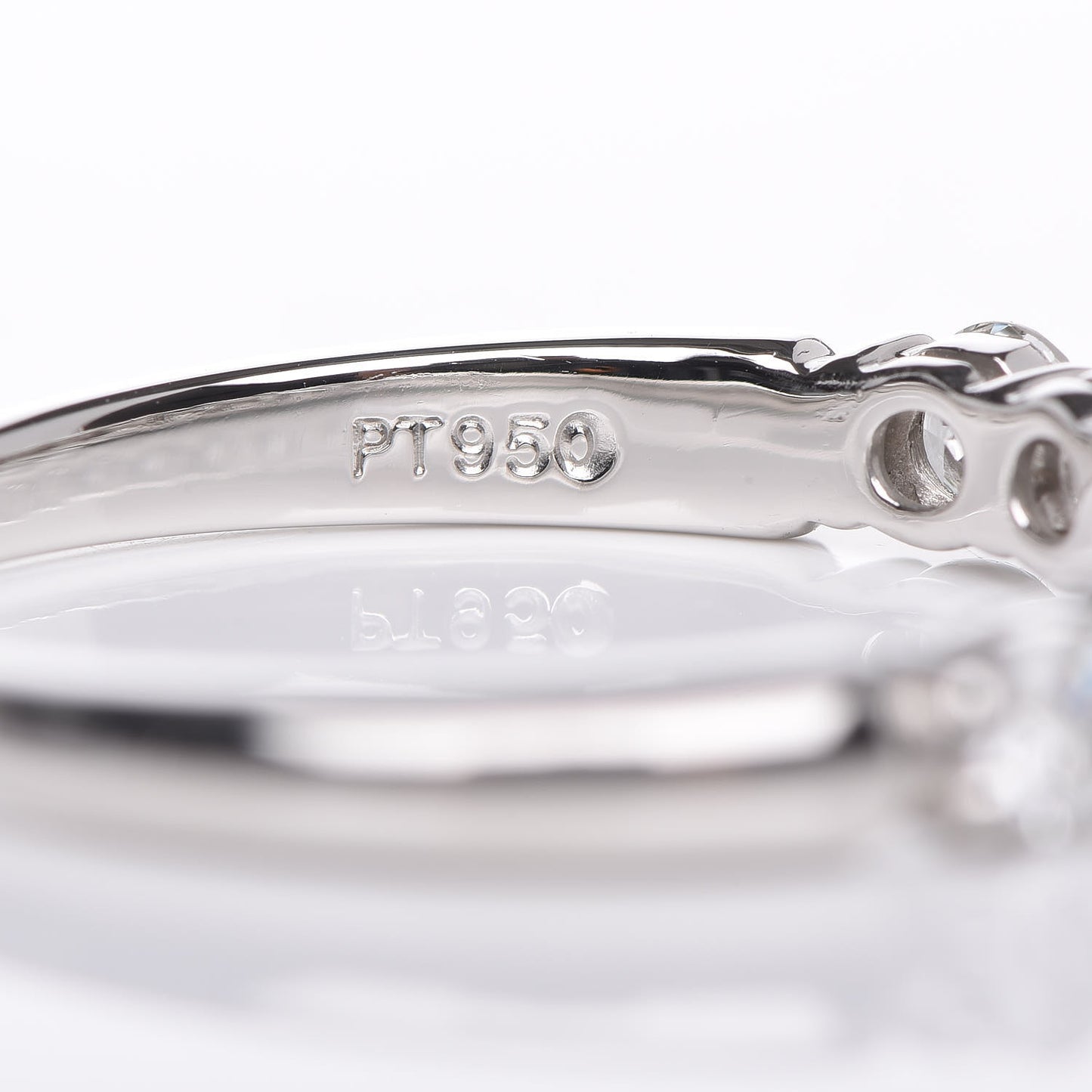 Platinum Diamond 3.5mm Embrace Half Circle Band Ring 62 10