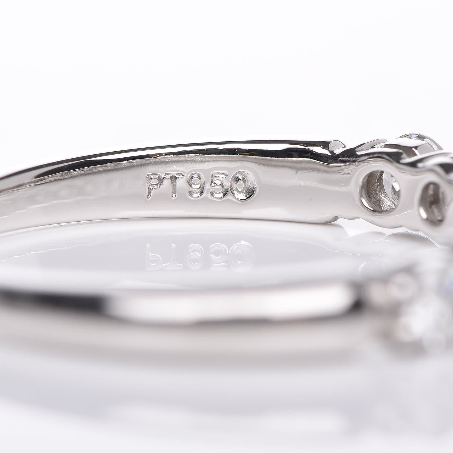 Tiffany Platinum Diamond 3.5mm Embrace Half Circle Band Ring 62 10 4 of 5