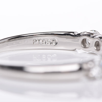 Tiffany Platinum Diamond 3.5mm Embrace Half Circle Band Ring 62 10 4 of 5