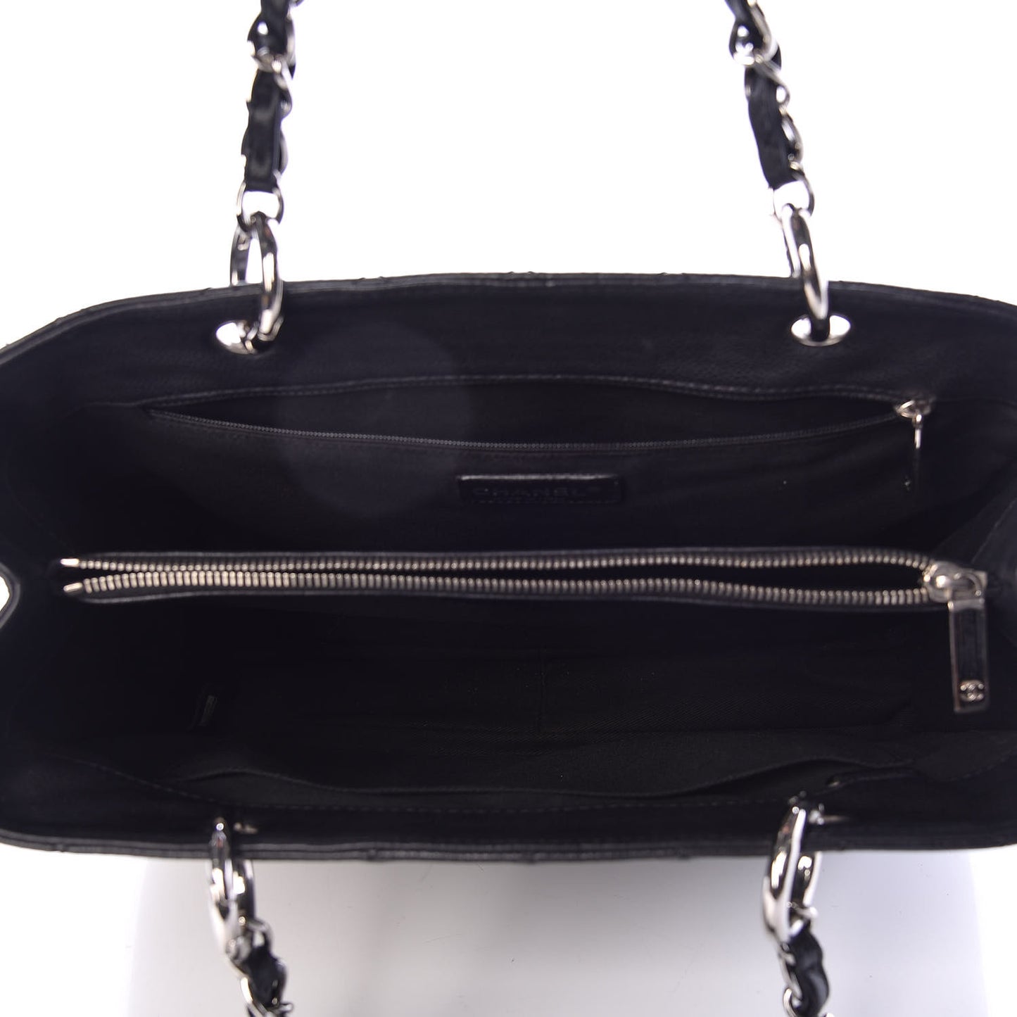 Caviar Quilted Grand Shopping Tote GST Black