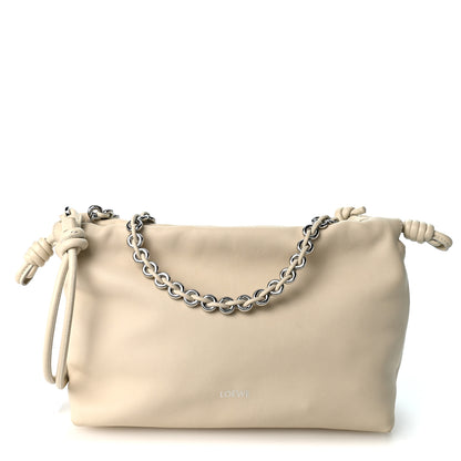 Loewe Mellow Nappa Medium Donut Chain Flamenco Knot Clutch Sea Salt 1 of 10