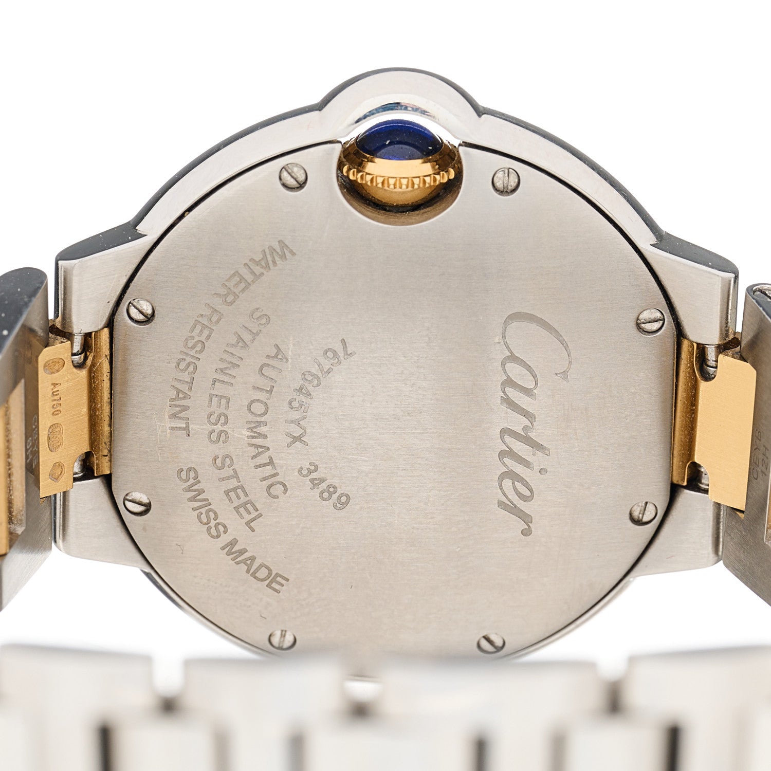 Cartier Stainless Steel 18K Yellow Gold 33mm Ballon Bleu De Cartier Automatic Watch 4 of 4