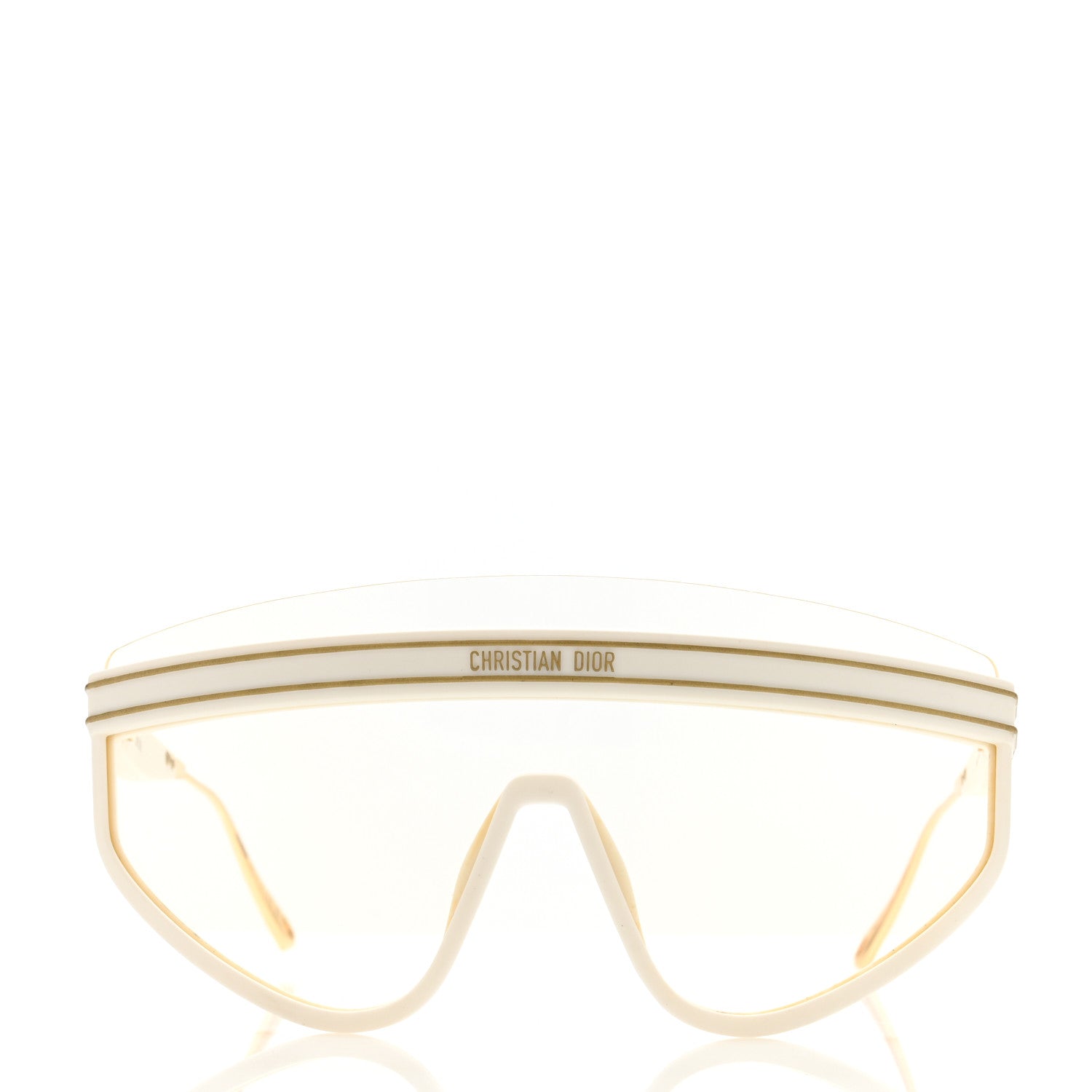 Christian Dior Acetate Mask DiorClub M2U Sunglasses Translucent Ivory 2 of 7