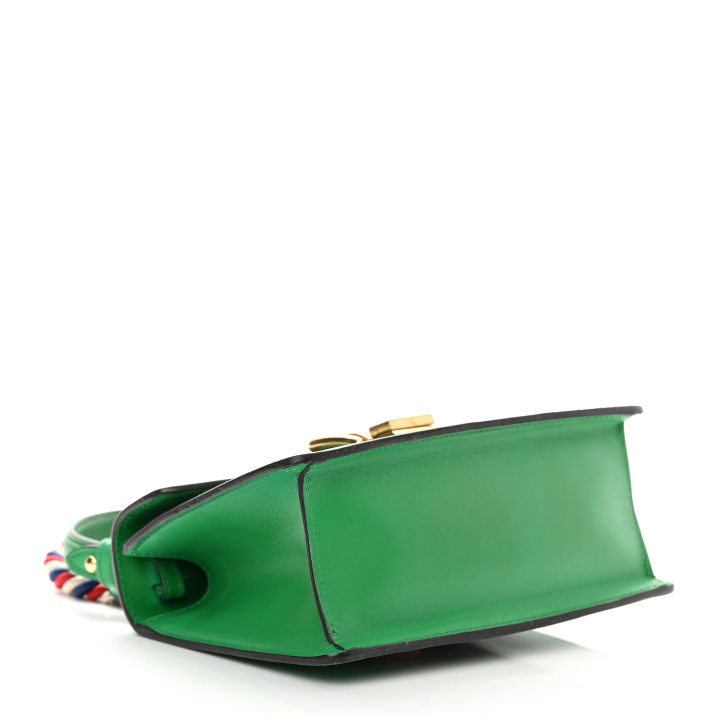 Vitello Fontanella Web Mini Sylvie Top Handle Bag Synthetic Green Garden
