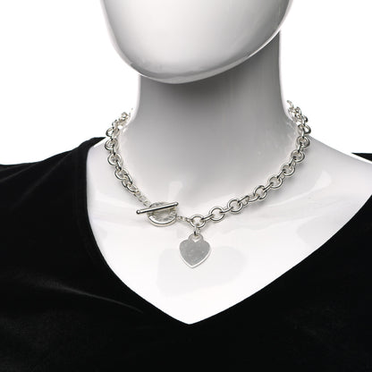 Tiffany Sterling Silver Heart Tag Toggle Necklace 2 of 5