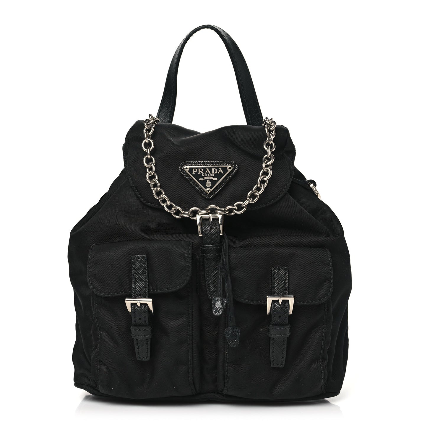 Nylon Vela Mini Crossbody Backpack Black