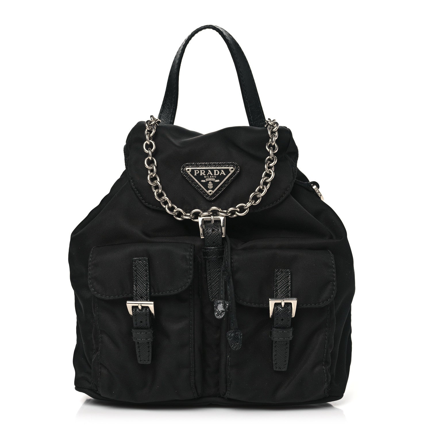 Prada Nylon Vela Mini Crossbody Backpack Black 1 of 13