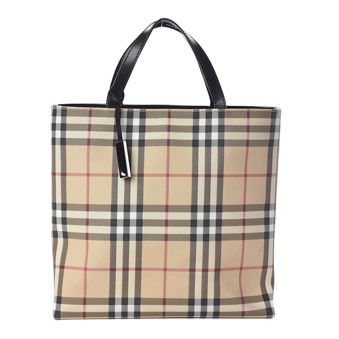 House Check Medium Tote Black