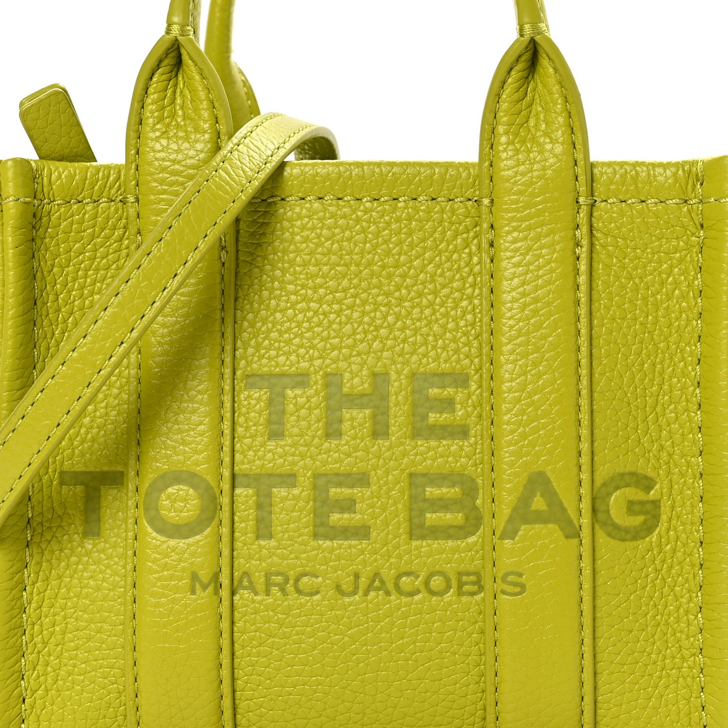 Grained Calfskin Micro The Tote Bag Citronelle