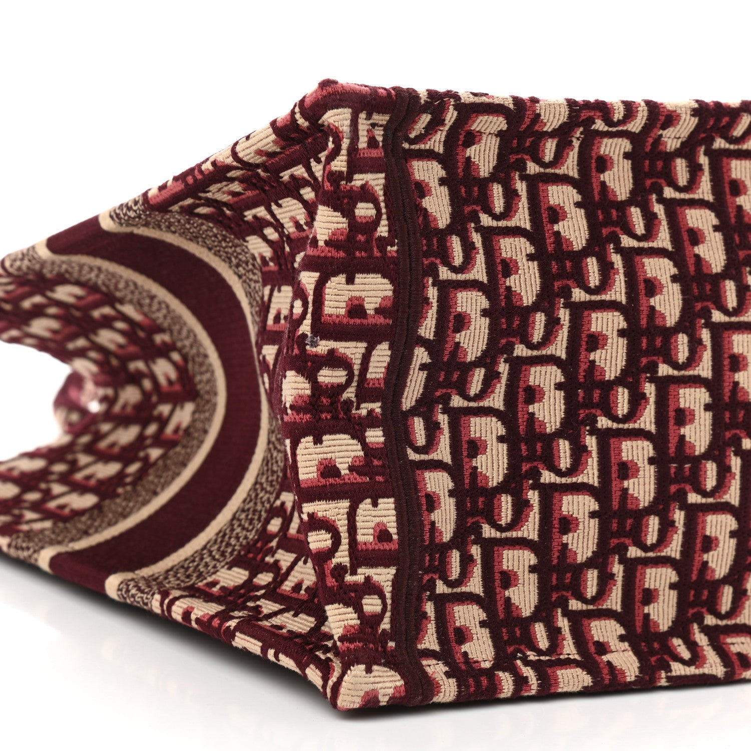 Christian Dior Oblique Medium Book Tote Burgundy Multicolor 8 of 13