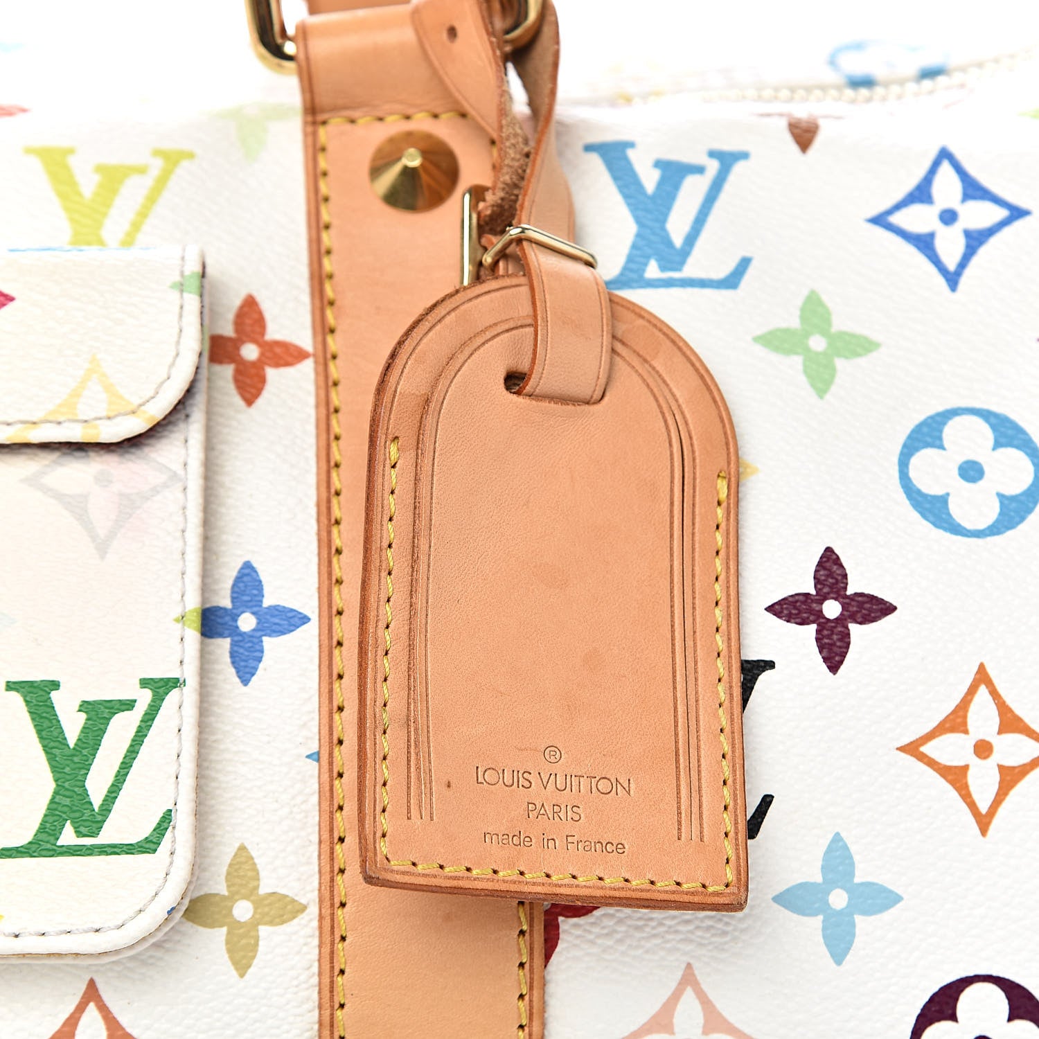 Louis Vuitton Monogram Multicolor Keepall 45 White 14 of 20
