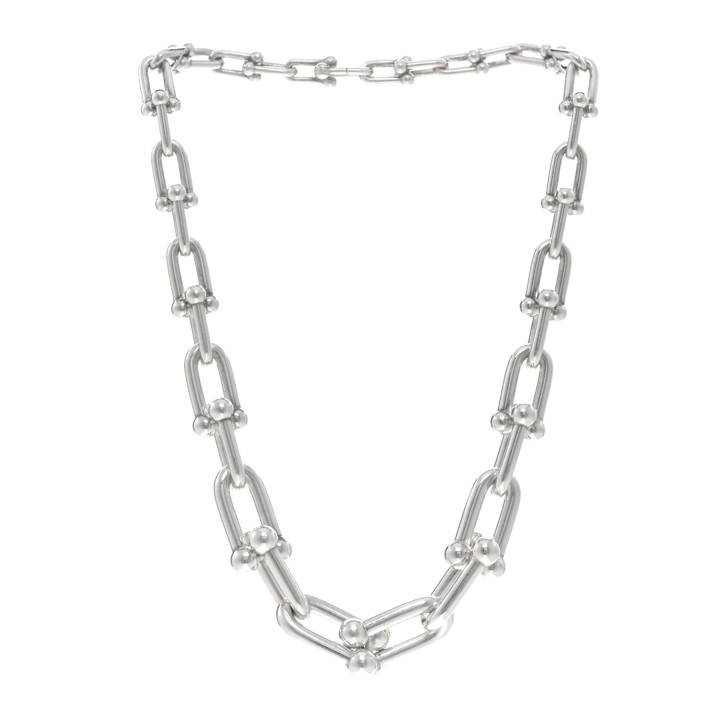 Sterling Silver HardWear Graduated Link Necklace 15"
