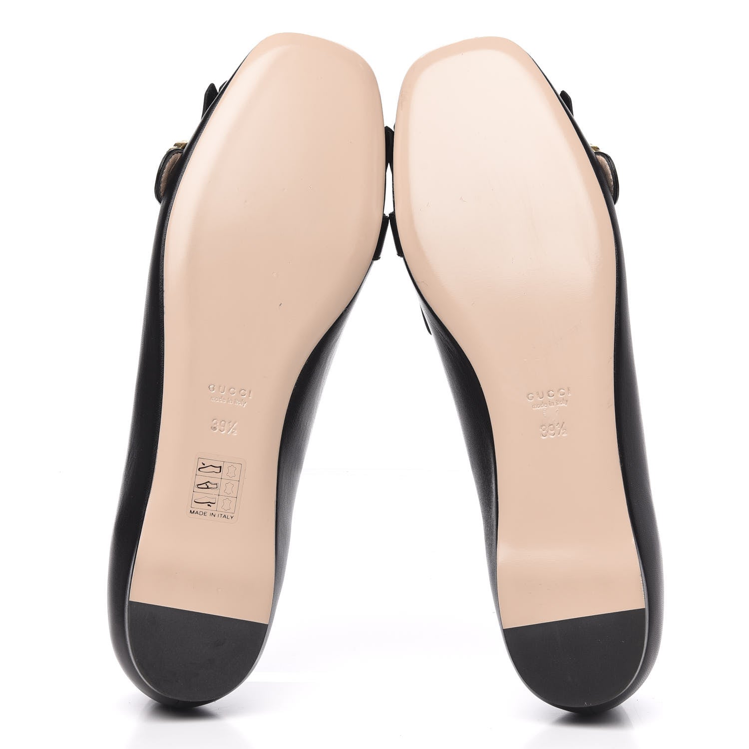 Gucci Malaga Kid GG Pearl Marmont Fringe Flats 39.5 Black 5 of 9
