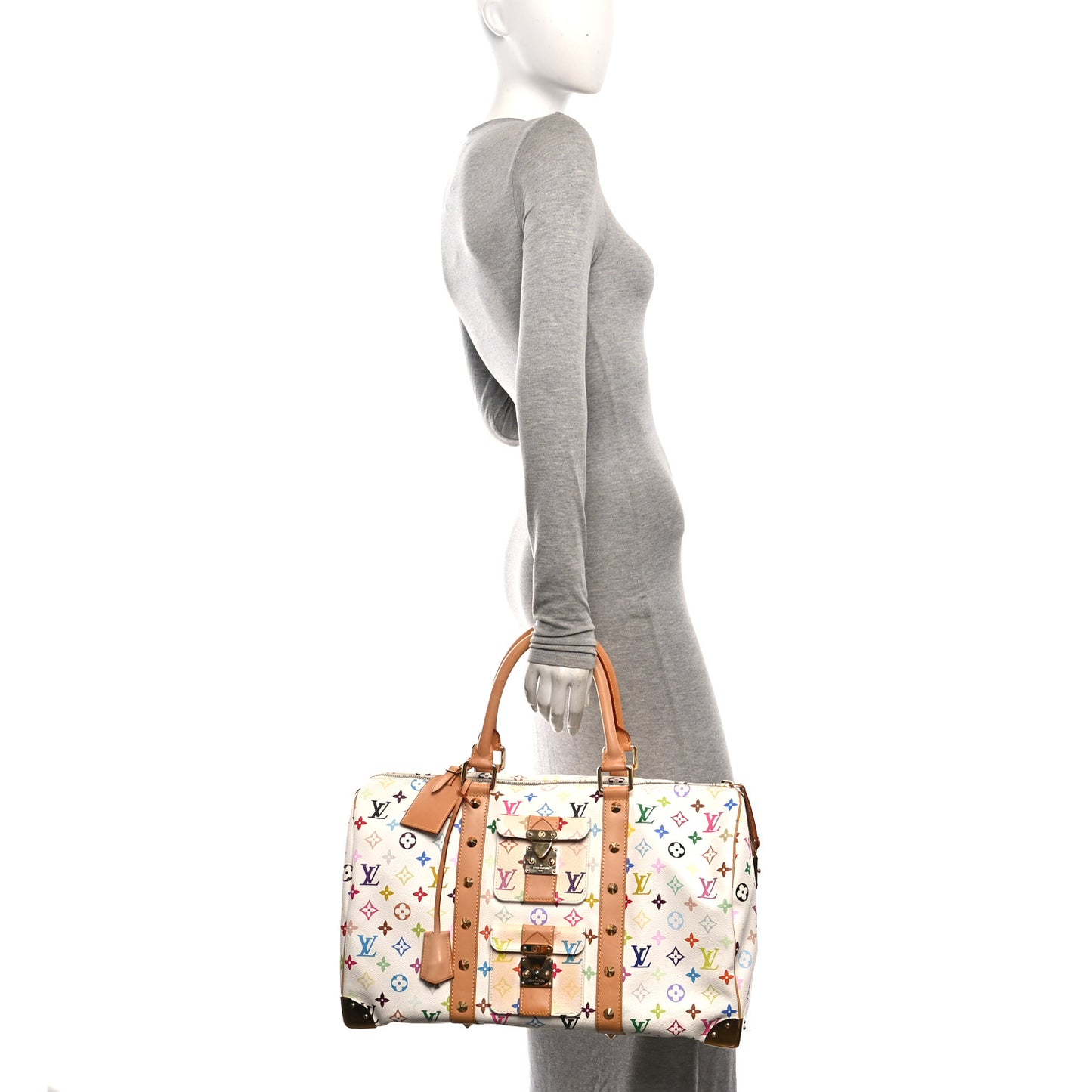 Monogram Multicolor Keepall 45 White