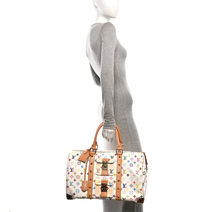 Louis Vuitton Monogram Multicolor Keepall 45 White 2 of 9