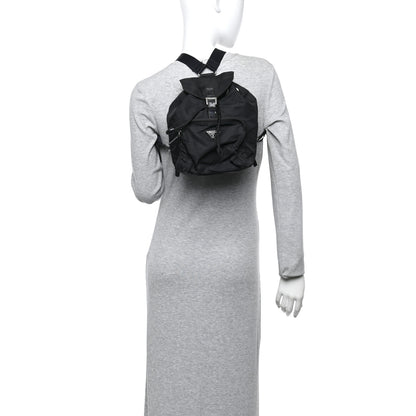 Prada Nylon Vela Mini Cinch Backpack Black 2 of 14