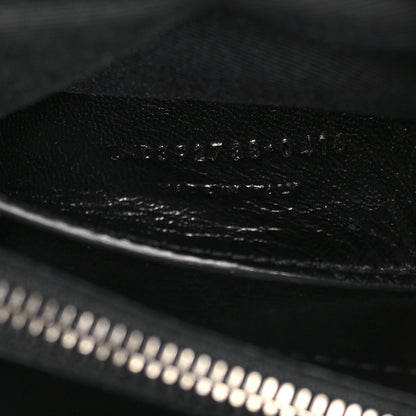Saint Laurent Sheepskin Matelasse Chevron Monogram Large College Satchel Black 7 of 11
