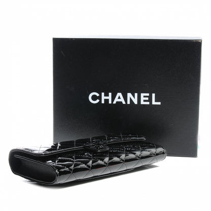 Chanel Patent Quilted Travel Wallet Black 4 of 7
