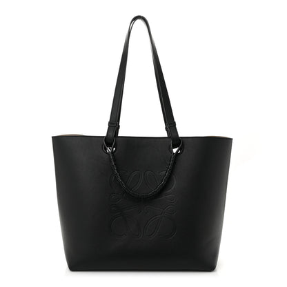 Loewe Canvas Calfskin Medium Anagram Tote Black 1 of 10