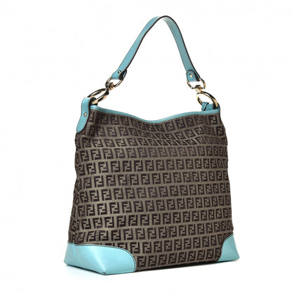 Fendi Zucchino Cuoio Chef Hobo Mogano Panna Laguna 2 of 12