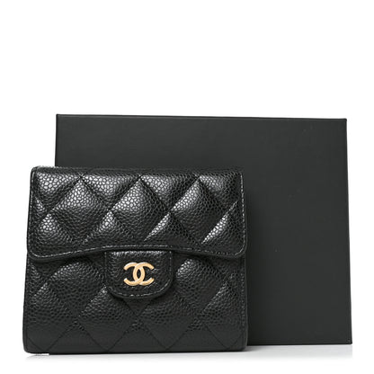 Chanel Caviar Quilted Compact Flap Wallet Black 9 of 9