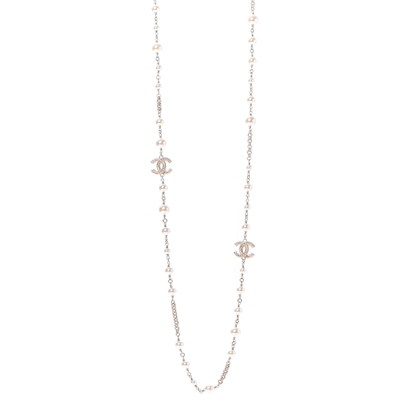 Pearl CC Necklace Light Gold
