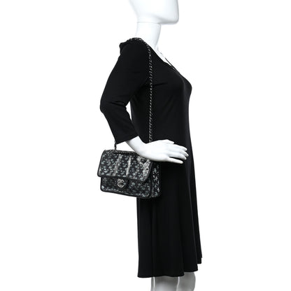Chanel PVC Medium Single Flap Blue Black 2 of 9