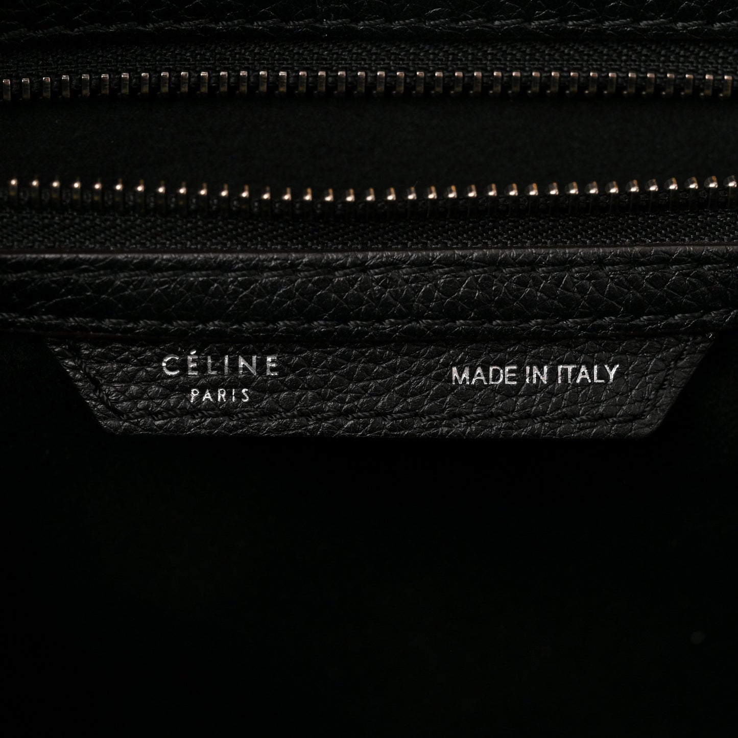 Drummed Calfskin Mini Luggage Black