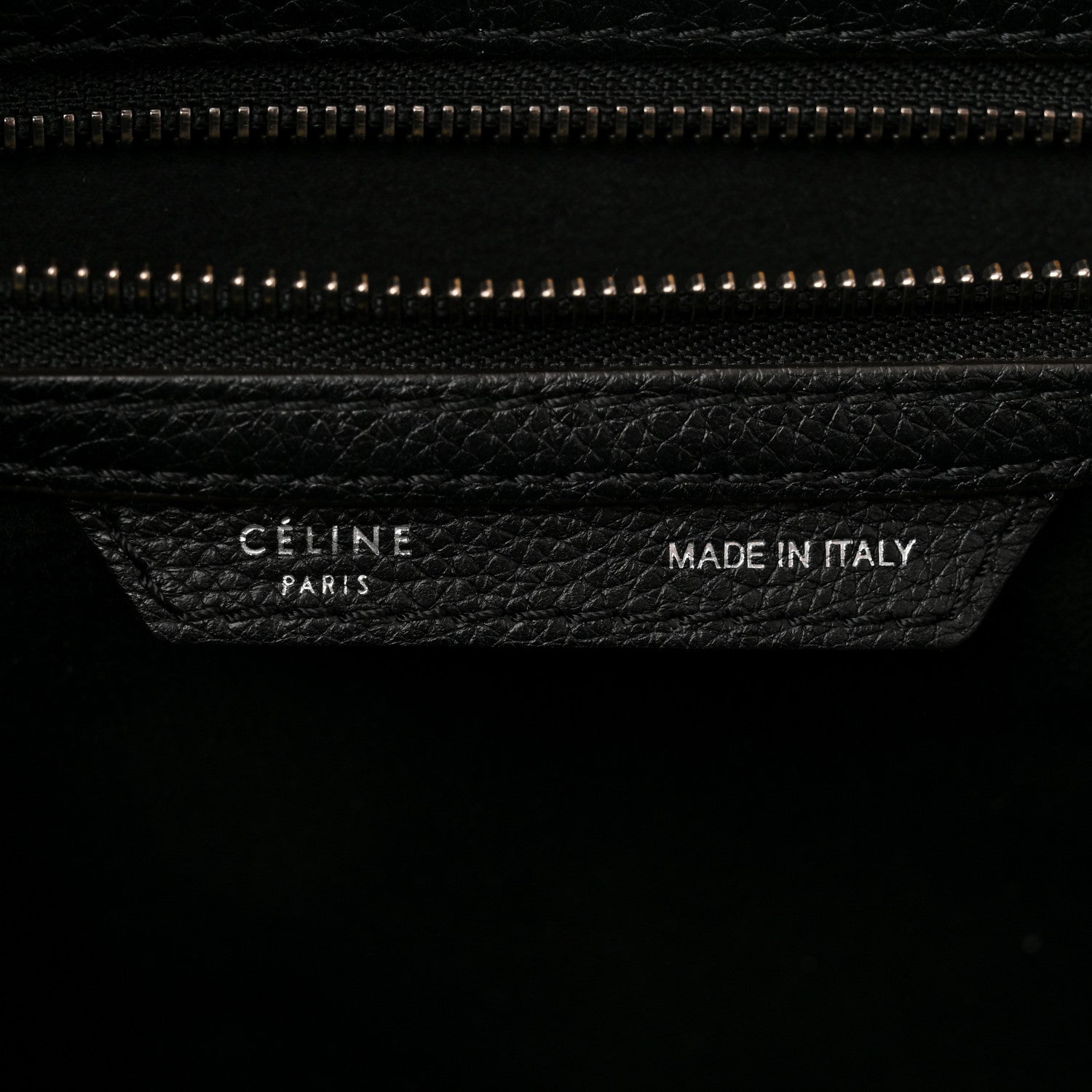 Celine Drummed Calfskin Mini Luggage Black 6 of 11
