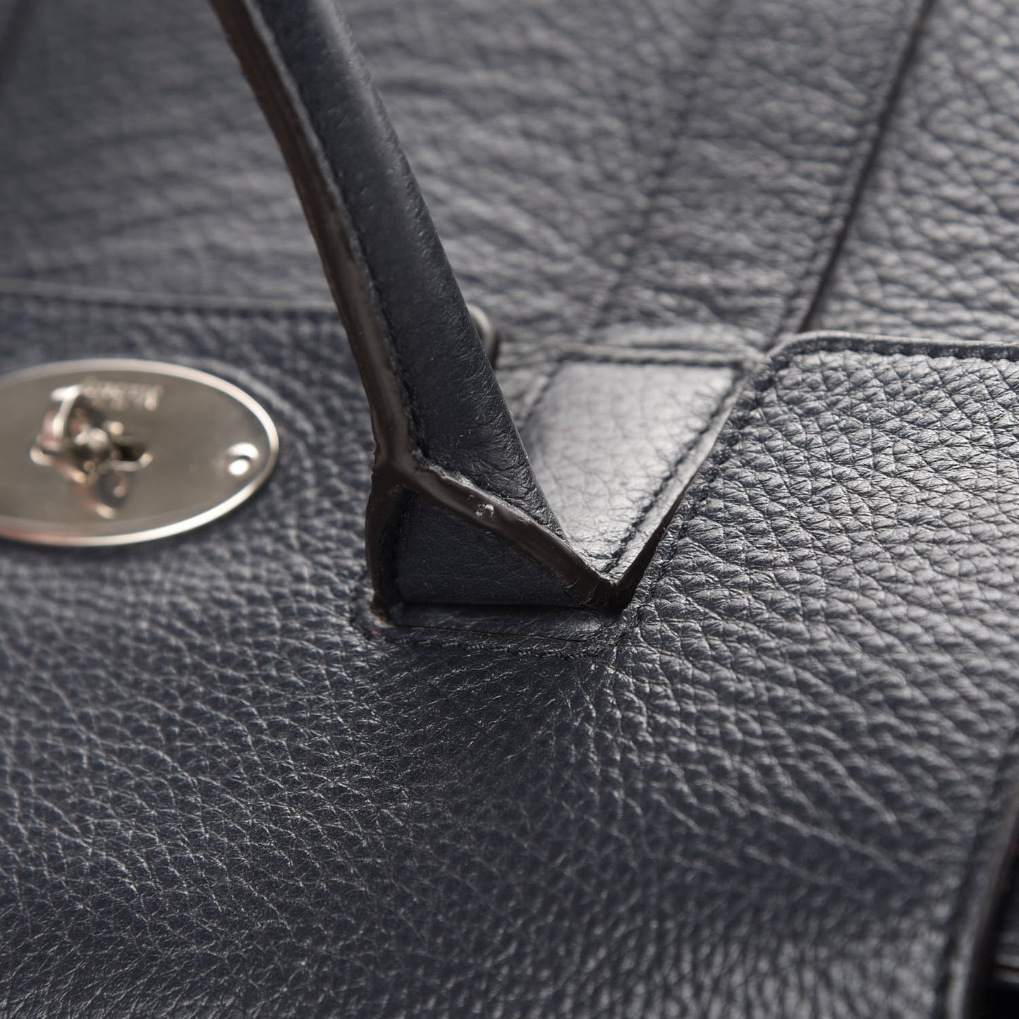 Classic Grain Calfskin Small Bayswater Backpack Midnight Blue