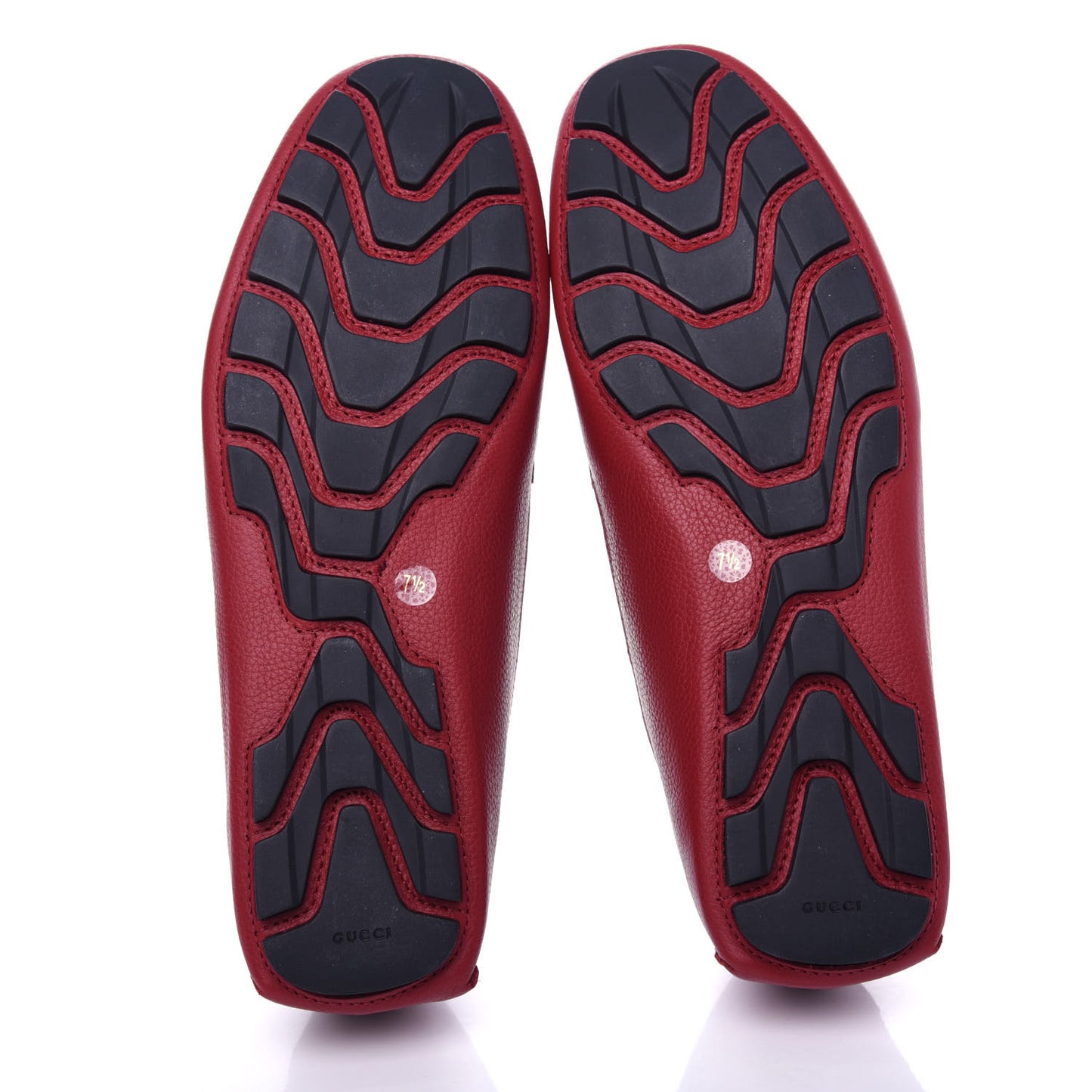 Calfskin Web Mens Driver Loafers 7.5 Red