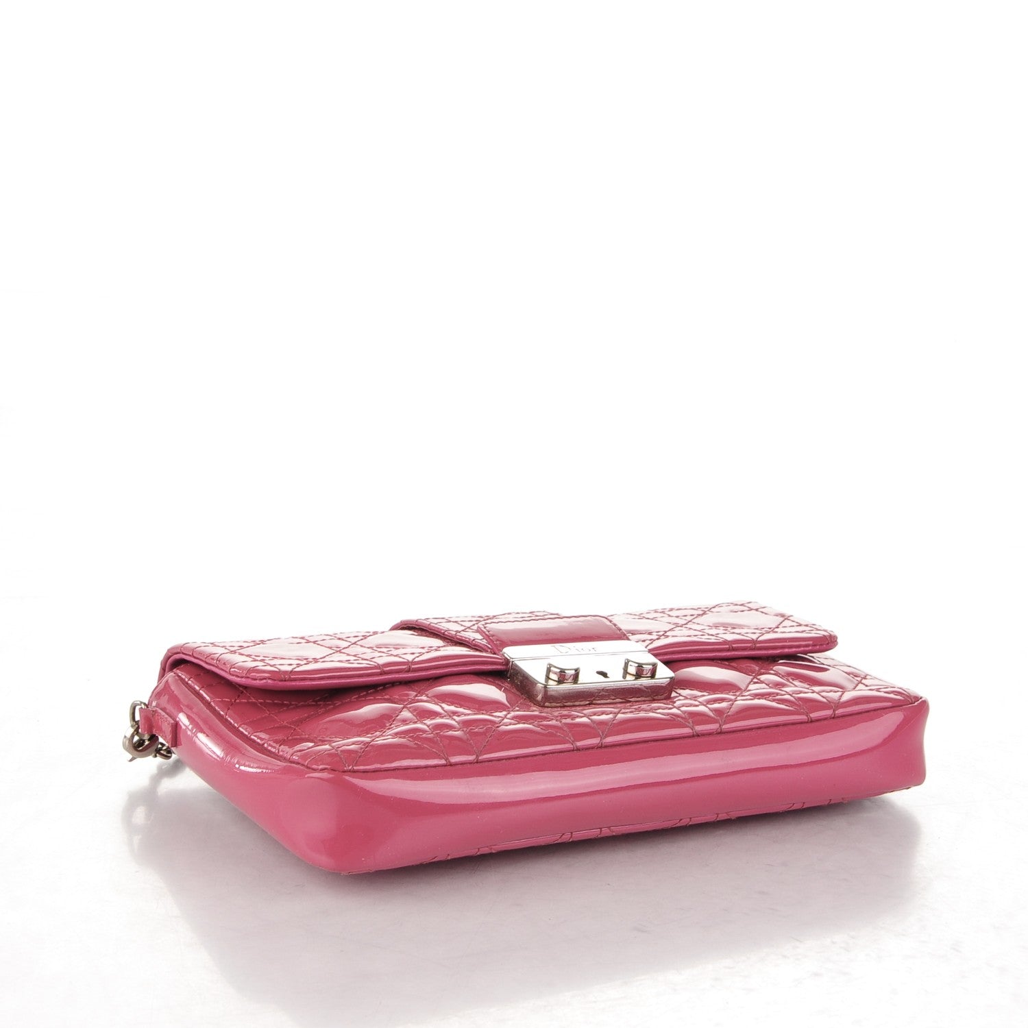Christian Dior Patent Cannage New Lock Pouch Pink 4 of 7