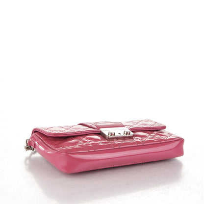 Christian Dior Patent Cannage New Lock Pouch Pink 4 of 7