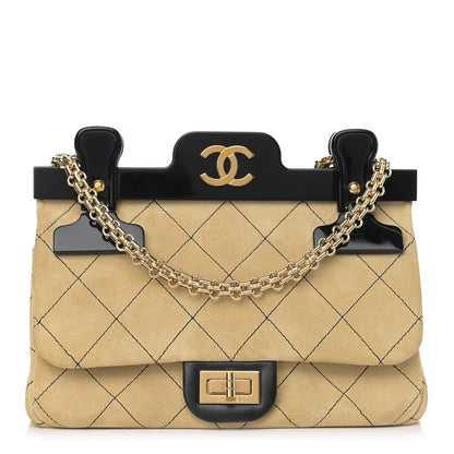 Chanel Suede Quilted 2.55 Reissue Hanger Flap 225 Beige 1 of 10