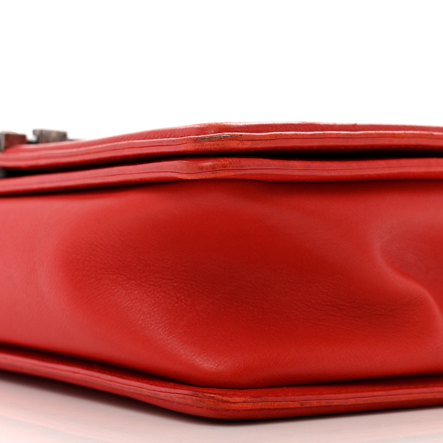 Chanel Calfskin Double Stitch New Medium Boy Flap Red 10 of 16