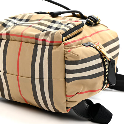 Burberry Nylon Vintage Check Medium Rucksack Backpack Antique Yellow 9 of 9