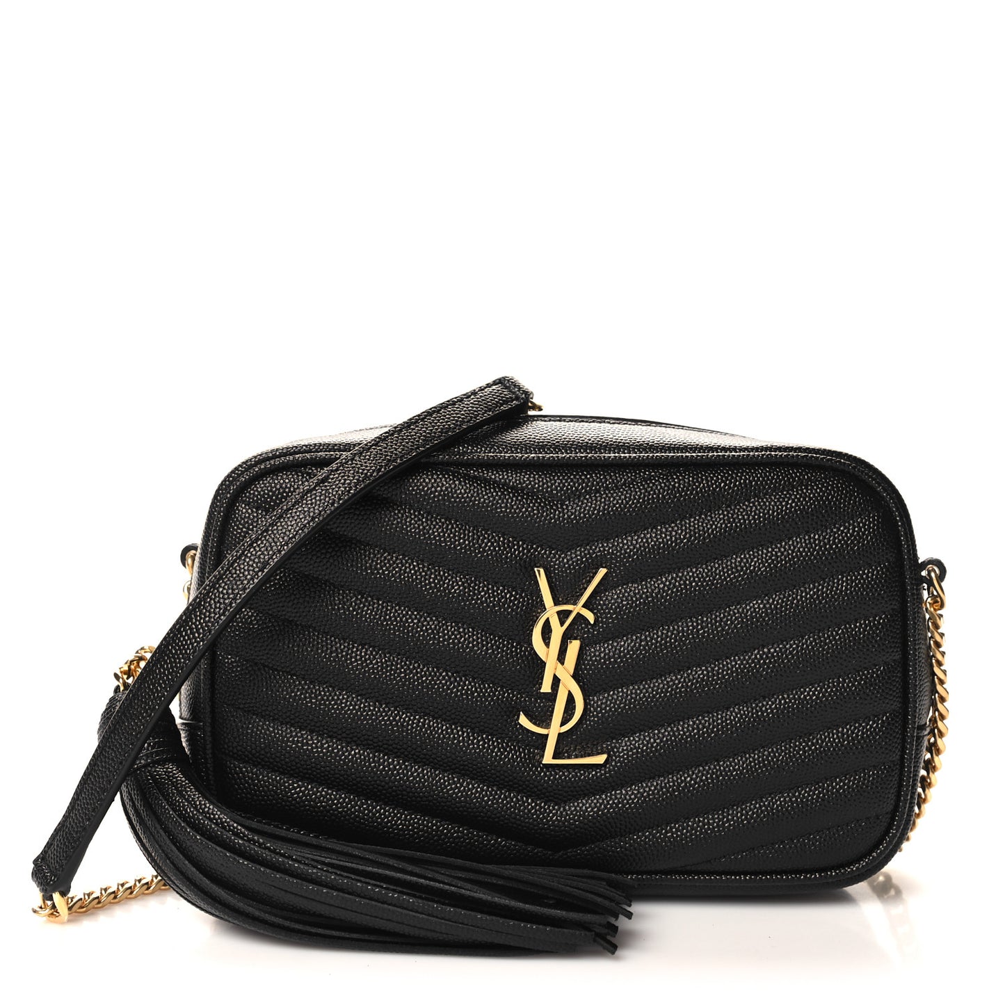 Grain De Poudre Matelasse Monogram Mini Lou Camera Bag Black