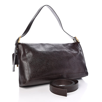 Fendi Vitello Large Convertible Baguette Moro 4 of 10