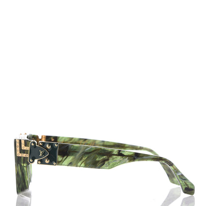 Louis Vuitton Acetate 1.1 Millionaires Z1167W Sunglasses Green Marble 2 of 8