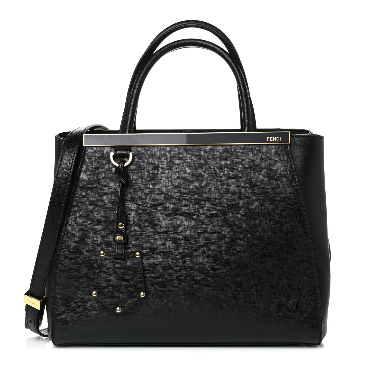 Fendi Vitello Elite Petite 2Jours Tote Black 1 of 13