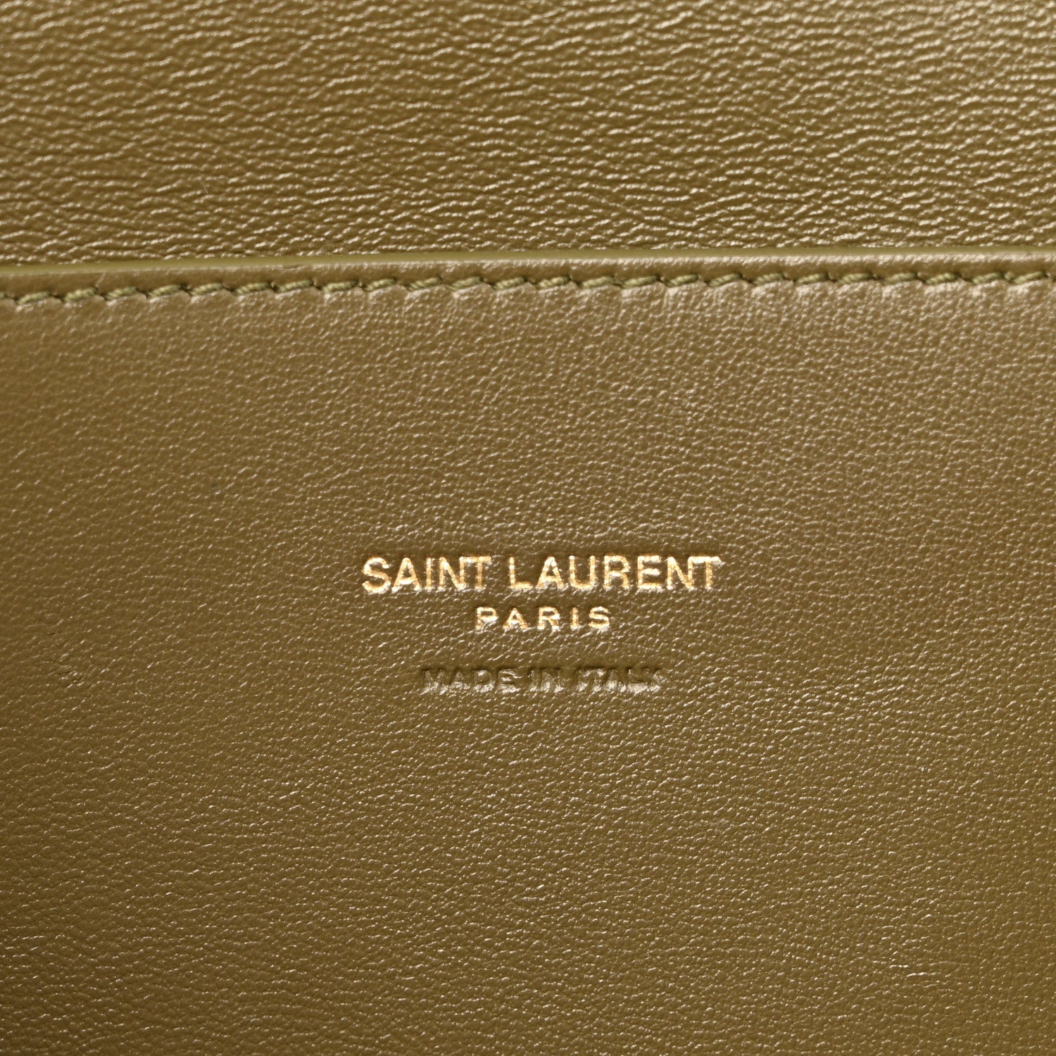 Saint Laurent Smooth Calfskin Suede Small Reversible Monogram Kate Satchel Loden Green 6 of 12
