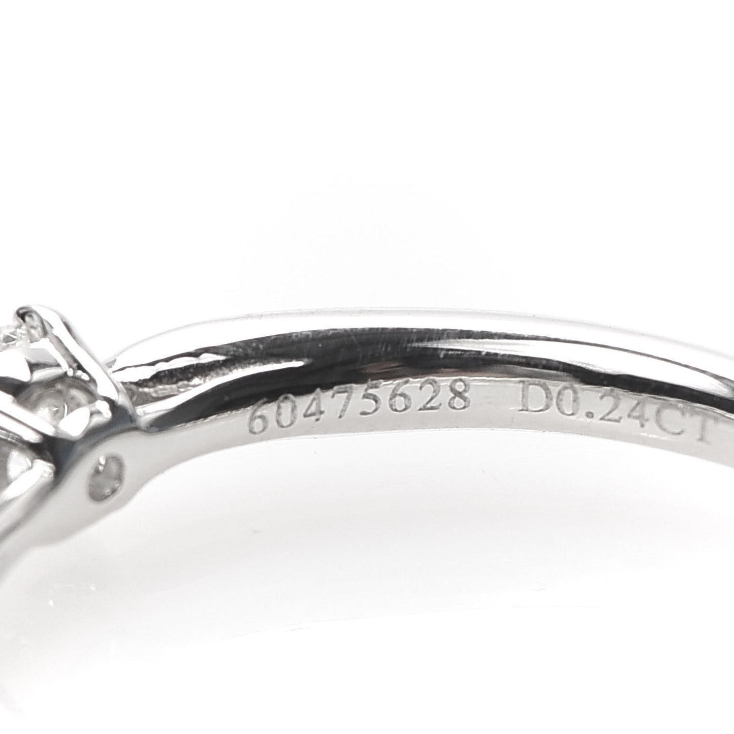 Platinum Diamond .24ct Round Brilliant Harmony Engagement Ring 52 6